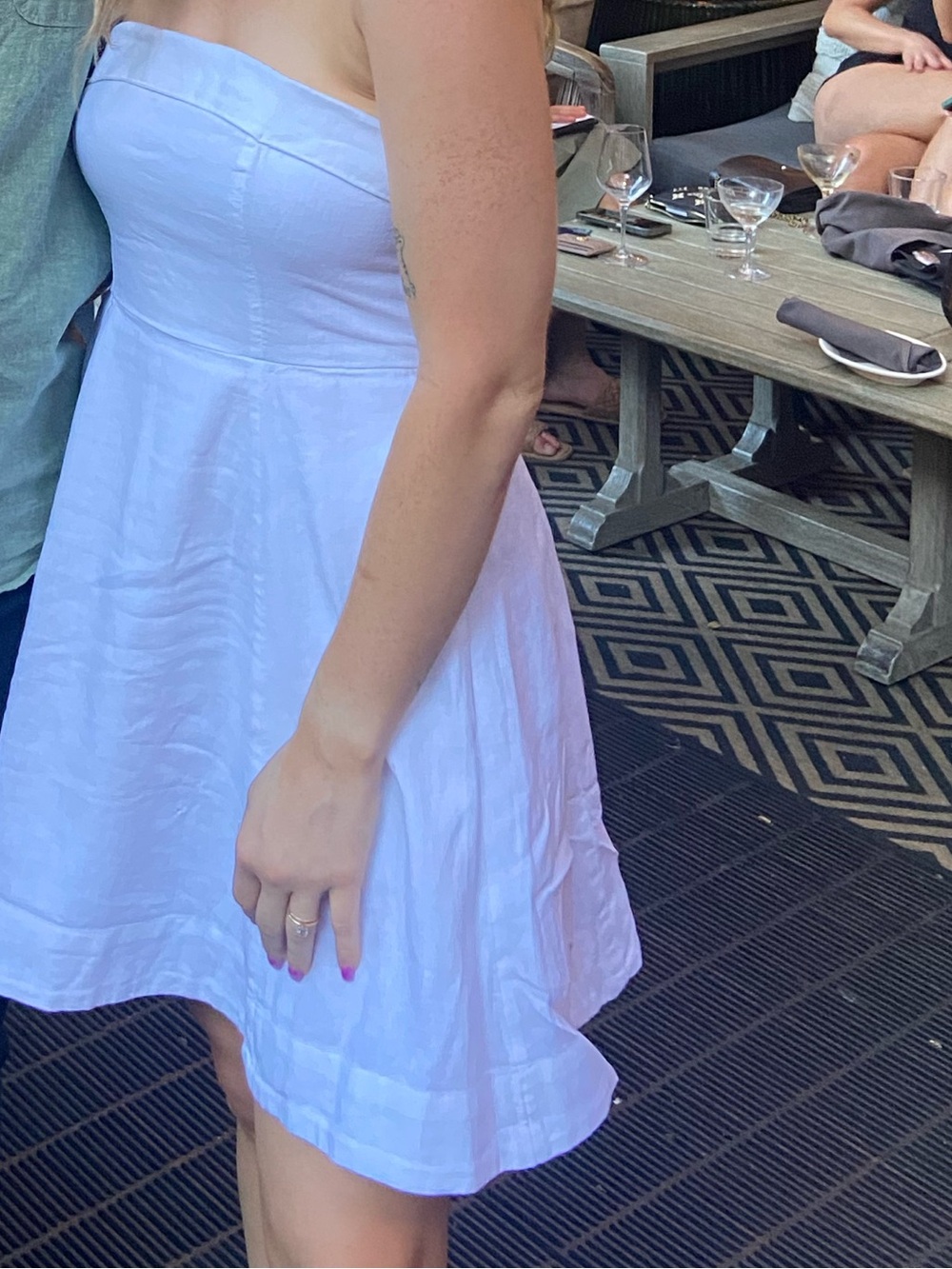 Abercrombie & Fitch Strapless White Linen Sundress - Picture 2 of 6